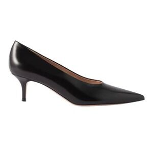 NIB GIANVITO ROSSI Black Leather Tokio Pumps 55 Sz 38.5 US 8.5 $895
